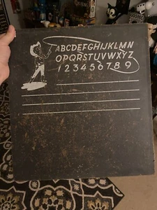 Vintage 40er Jahre Alphabet Tafel Cowboy frühes Atomzeitalter - Bild 1 von 1