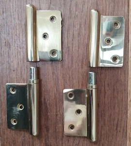 2x Solid Brass Lift Off Hinges LEFT HAND imported from Rome, ๐ฎ๐น ref#1 SIN 140 - Picture 1 of 4
