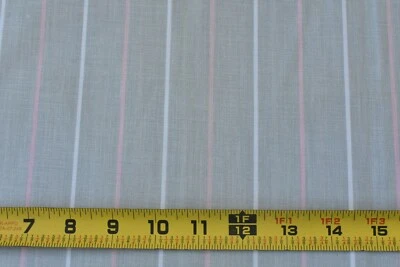 By 1/2 Yd, Vintage, Pink & White Stripes on Gray Quilt Cotton, Marcus, P7462 - Image 1 of 4