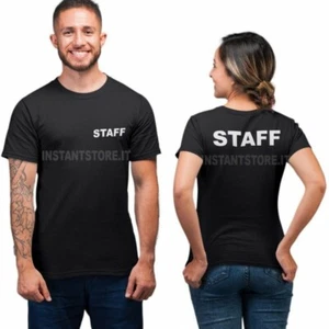 T-Shirt Personalizzata Staff unisex maglietta nera per bar locali negozi ecc - Bild 1 von 3