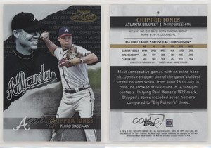 2020 Topps Gold Label Class 1 Black Chipper Jones #9 HOF