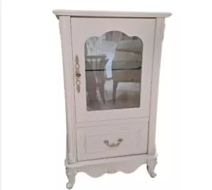 Glasvirtine Sideboard Luxus Designer Holz Regal Weiß Möbel Kommode Sofort - Bild 1 von 1
