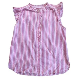 Top senza maniche Loft da donna rosa a righe - taglia small (nuovo con etichette) - Foto 1 di 3