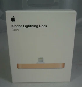 Genuine / Original Apple iPhone Lightning Dock - Gold (MQHX2ZM/A) - Picture 1 of 1