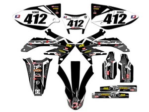 2008-2018 CRF 450 X PODIUM Black Senge Graphics Kit Compatible with Honda - Picture 1 of 10