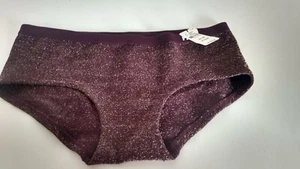 VICTORIA'S SECRET  hipster panties underwear Metallic Wine Womens XS - Picture 1 of 6