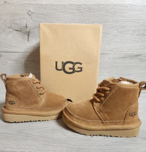 UGG Neumel II Suede Lined Chestnut Side Zip Boots 1017320T Toddler Size 6 - Picture 1 of 9