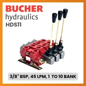 Bucher HDS11, 1-10 Banca, 3/8 ", 45L, D/Agendo Molla, Direzionale Idraulico - Foto 1 di 2