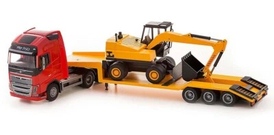 Emek 33755 - Volvo FH16 LOW Loader Truck Excavator rot - Tieflader Bagger - 1:25 - Bild 1 von 4