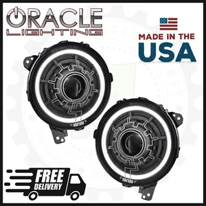 Oracle Oculus Heated Bi LED Projector Headlights | Fits 18-22 Jeep Wrangler JL - Picture 1 of 10