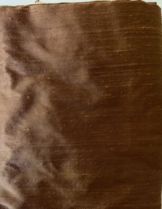 2 yds x 54'' Silk Dupioni Fabric, Cinnamon Brown - Picture 1 of 6