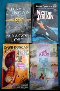 Set 5 Dave Duncan GEFÄHRLICHE MEERE ~ PARAGON VERLOREN ~ PRÄSENT ANGESPANNT ~ JANUAR ~ SCHNITTKANTE - Bild 1 von 5