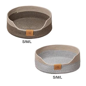 Woven Cat Bed Basket Universal Scratch Resistant Wear Resistant Pet Bed - Picture 1 of 36