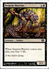 Serpent Warrior Magic The Gathering 8th Edition Card Mint X1