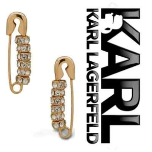 Joyería - Pendientes colgantes Karl Lagerfeld Paris Pave Bead Seguridad - Imagen 1 de 9