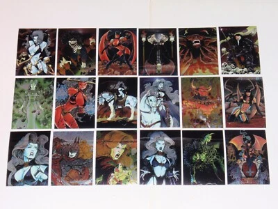 1995 LADY DEATH ALL-CHROMIUM SERIES 2 Krome Complete 100 Card Set CHAOS EVIL - Image 1 of 4