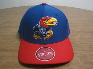 ZEPHYR KANSAS UNIVERSITY BLUE STRETCH HAT - Picture 1 of 3