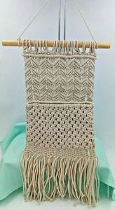 22"Lx13.5"W Macrame Wall Hanging Woven Tapestry Wall Home Art Decor Boho Chic - Picture 1 of 3