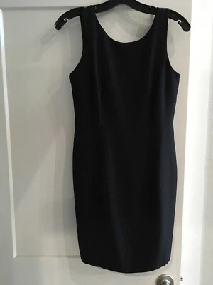 Vestido Joseph Ribkoff Talla 6 Vintage Elegante Negro Sin Mangas Foto 1 de 4