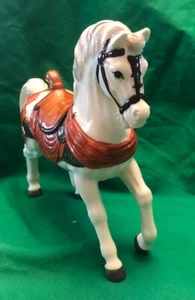 Vintage KARUSSELL PFERD 7,5" handbemalte Keramik Basteln / Hobby / Deko Figur - Bild 1 von 8