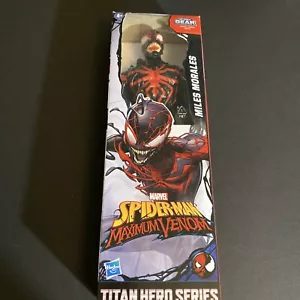 Marvel Spiderman Maximum Venom MILES MORALES Titan Hero Series 12 Inch Hasbro - Picture 1 of 9