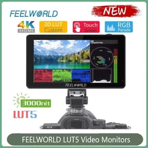 FEELWORLD LUT5 5.5 inch 3000nits DSLR Camera Field Monitor Ultra Bright 4K HDMI - Picture 1 of 12