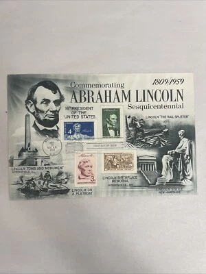 US Stamp #1116 Lincoln Sesquicentennial 5c - FDC - Washington DC - Cancel - Image 1 of 4
