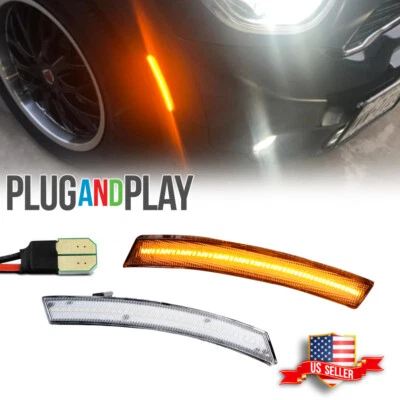 Прозрачный светодиодный габаритный фонарь передний желтый для Mini Cooper R50 R52 R53 2002-2008 2X - Изображение 1 из 4