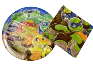 TMNT Teenage Mutant Ninja Parte Platos de Cumpleaños + Juego de Serpientes - Imagen 1 de 1