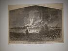 Fort Pickens Navy Yard on Fire Civil War 1862  HW Sketch RARE!