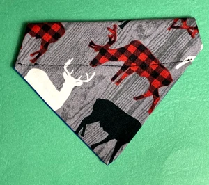 Überhalsband Slide On Haustier Hund Katze Bandana Schal RENTIER HIRSCH XSMALL - Bild 1 von 1