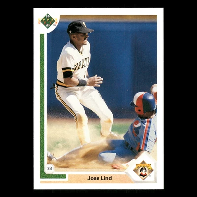 Jose Lind #258 1991 Upper Deck Pittsburgh Pirates Baseball Card MLB - Image 1 of 3