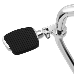 Mini estribo cromado con soporte corto de 1-1/4" universal para Honda Harley Yamaha - Imagen 1 de 6