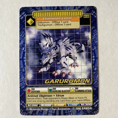 Digimon Digi Battle Garurumon Bo-136 Series 3 2000 Bandai Non Foil NM/LP - Image 1 of 4