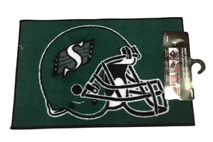 Saskatchewan Roughriders Rug Licensed Canada Football Mat 18 X 30" CFL Mancave - Picture 1 of 7