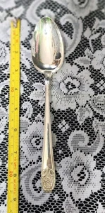👌MID CENTURY VINTAGE c1954 MELODY  SILVERPLATED "8 1/2" TABLE SERVING SPOON 🥄 - Picture 1 of 8