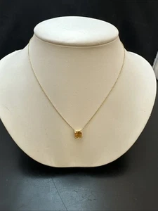 David Yurman Petite Chatelaine 18K Gold Citrine & Diamond Pendant Necklace - Picture 1 of 6