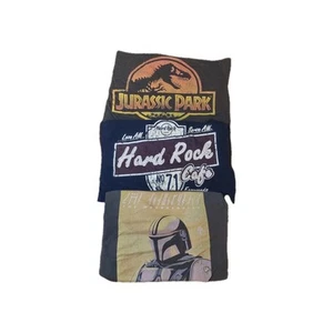 Youth Small Pop Culture T-shirt Bundle - Mandalorian, Jurassic Park, Hard... - Picture 1 of 4