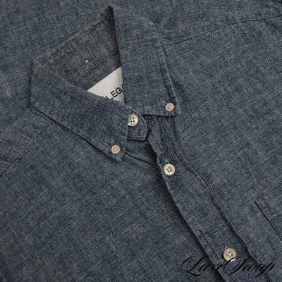 Camisa SMALL BOYS Our Legacy Japonesa Mezcla de Cáñamo Denim Azul Moteado 1 Bolsillo 44 Foto 1 de 4