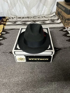 Stetson Royal Stetson Fur Felt Fedora Dark Gray Size 7  1/4 / 58 - Picture 1 of 8