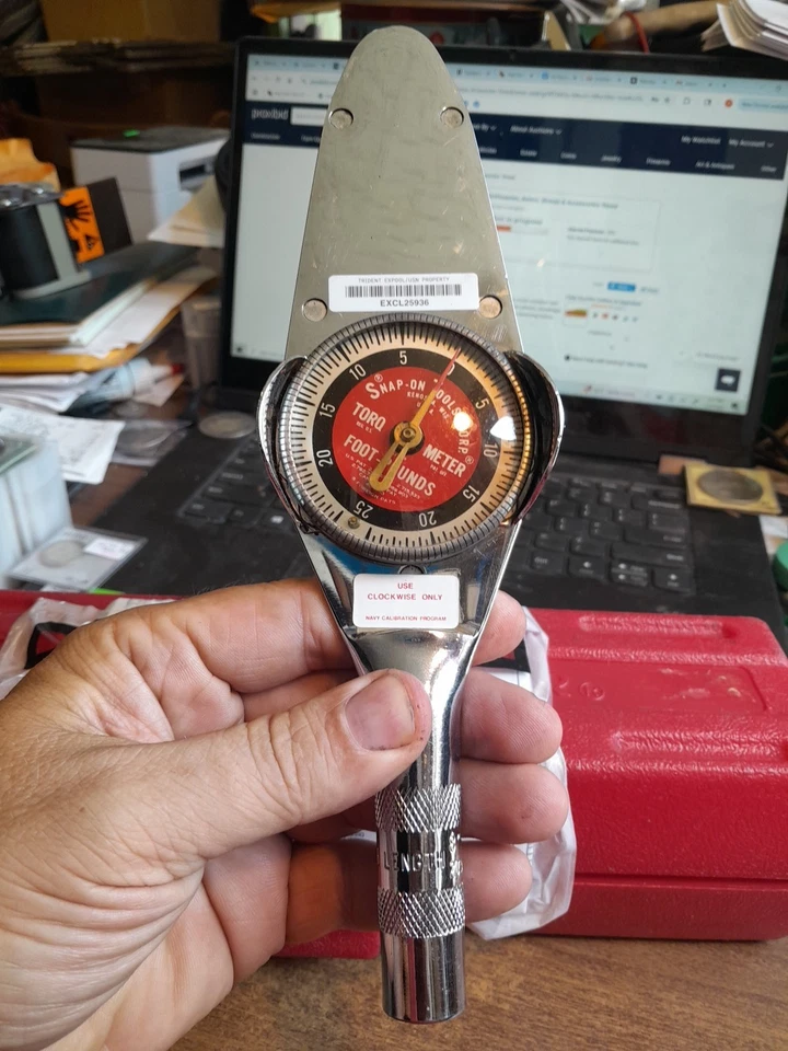 SNAP-ON TE12A 3/8"" Drive TORQ-O-METER Torque Wrench NIB  - Image 1 of 4