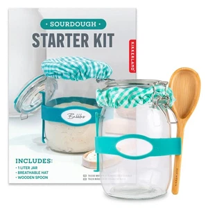 Sourdough Starter Kit – DIY Bread Baking Supplies with Glass Jar, Wooden Spoo... - Bild 1 von 8