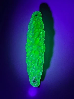 Rare Curtain Tie Back Holder Green Vaseline Uranium Depression Glass Art deco - Image 1 of 4