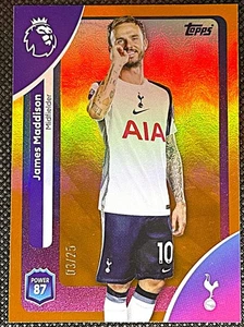 2025-26 Topps Premier League Orange Rainbow Foil /25 #262 James Maddison - Bild 1 von 2