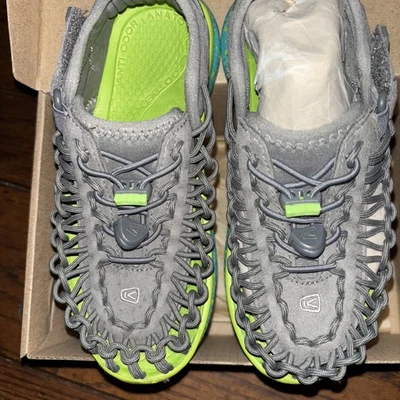 Sandalias Deportivas Keen Uneek O2 Gris Verde Niños Talla 10 Zapatos Paracord Unisex $60 Foto 1 de 4