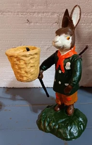 RABBIT FISHING BUCKET CAST IRON YARD HOME OFFICE GIFT - Picture 1 of 3