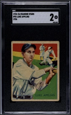 1934-36 Diamond Stars Luke Appling #95 SGC 2 - Image 1 of 2