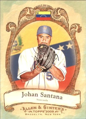 2009 Topps Allen and Ginter National Pride #NP37 Johan Santana - BB - Image 1 of 2