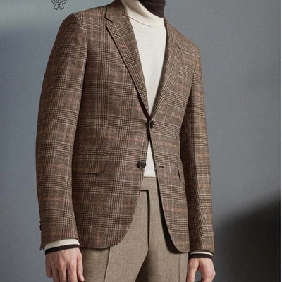 Abrigo deportivo de cachemir de seda Ermenegildo Zegna para hombre talla 52R Foto 1 de 4