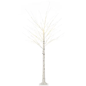 180 cm Kunstbirke Kunstbaum mit LED-Beleuchtung für Weihnachten Ostern Warmweiß - Bild 1 von 10